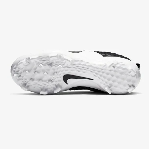 Nike Black and White Athletic Shoes with Velcro Strap - Picture 5 of 5